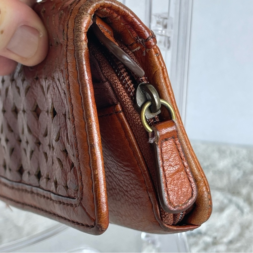 Fossil brown leather wallet. Vintage Style - Picture 10 of 11